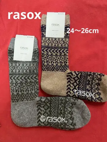 rasox 기하학 패턴 삭스 M:24-26cm