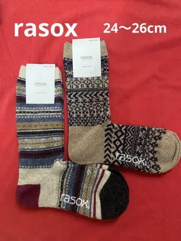 rasox 기하학 패턴 삭스 M:24-26cm