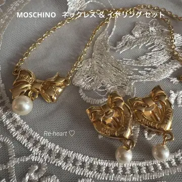MOSCHINO 목걸이 & 귀찌 세트