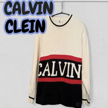 Calvin Klein 로고 니트 스웨터