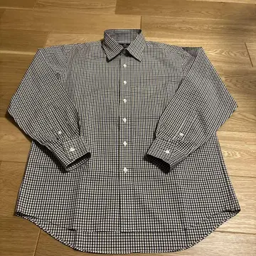 Aquascutum 체크 무늬 긴팔 셔츠 브라운 계열 L