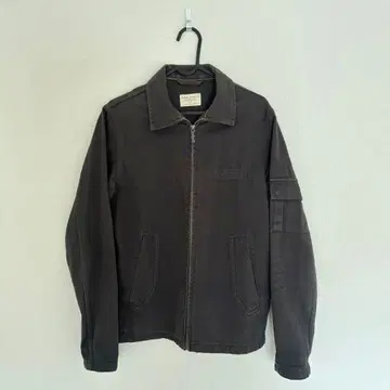 Nudie Jeans 다크 그레이 블랙 지퍼 달린 자켓