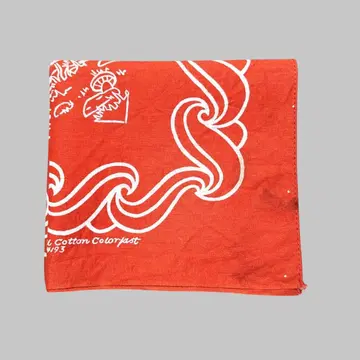 70s 빈티지 반다나 구스 패턴 레어 패턴 그림체 USA제 VINTAGE