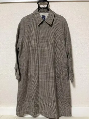 ORCIVAL 체크 무늬 롱 코트 France 0 사이즈