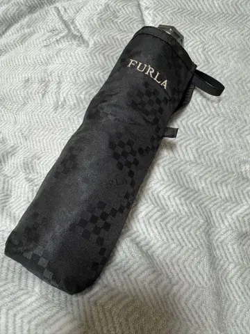 FURLA 접이식 우산 블랙 체크 무늬