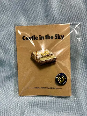 [ 가격 인하 중 ] 지브리 미술관 한정판 천공의 성 라퓨타 자수 핀즈