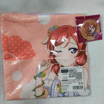 러브 라이브! 니시키노 마키 쿠션 커버와 캔뱃지 세트 애니메이션 마키쨩