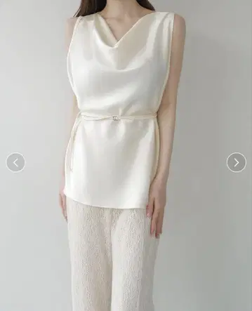 maison celon cowl neck satin tank