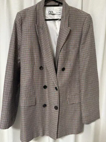 zara 체크 테일러드 자켓