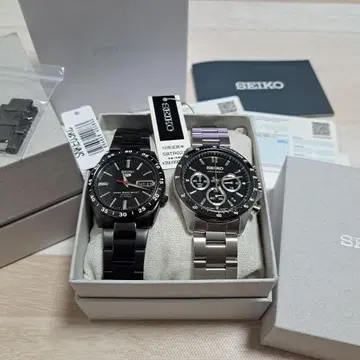 SEIKO 자동 와인딩 시계 크로노그래프 세트 [ 새상품급 ]