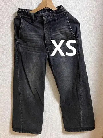 wym CURVED FLARE DENIM SLACKS XS