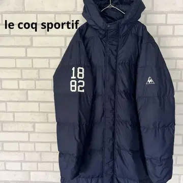 벤치 코트 다운 르꼬끄 스포르티프 스포츠 롱 코트 자수 로고