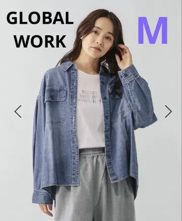 GOOD 데님 셔츠 M 사이즈 다크 컬러 블루