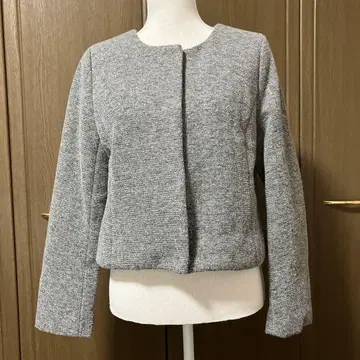 그레이 노카라 자켓 긴팔