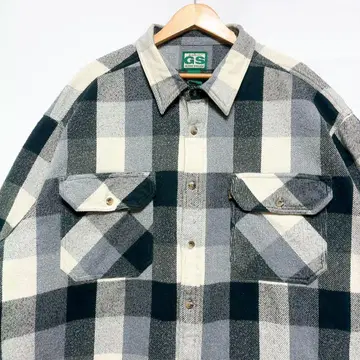 00s GUIDE SERIES 블록 체크 플란넬 셔츠 구제 의류 올드