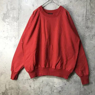 B175 구제 의류 트레이닝복 맨투맨 래글런 빨간색 무지 90s Y2K