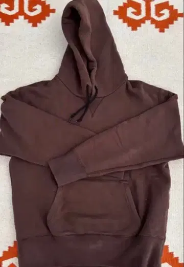 MHL loopwheeler 브라운 후드 부착 후드티