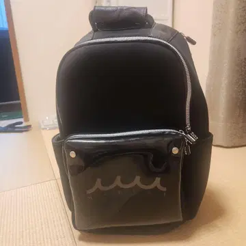 로고 블랙 백팩