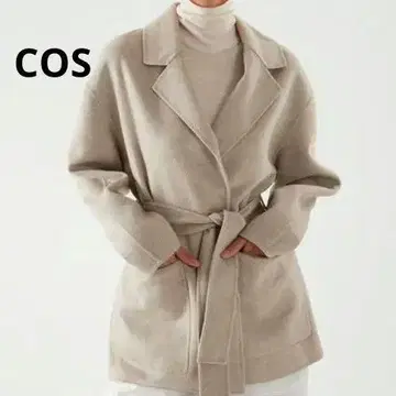 [ COS ] 미들 기장 울 코트 베이지