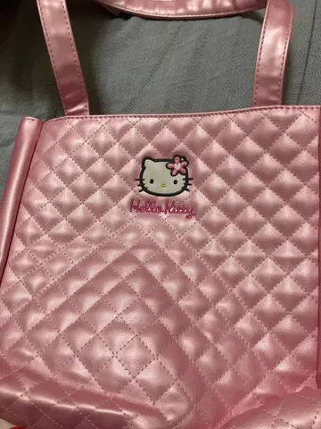 산리오 복권 키티 핑크 퀼팅 백 다이소 백 복조리