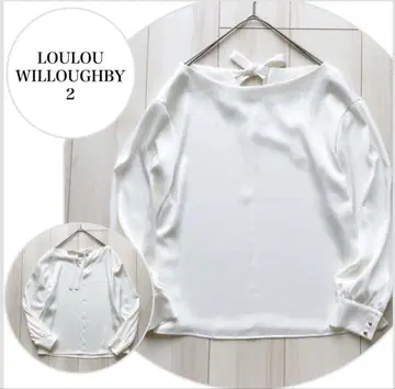LOULOU WILLOUGHBY 백리본 드레이프감 블라우스