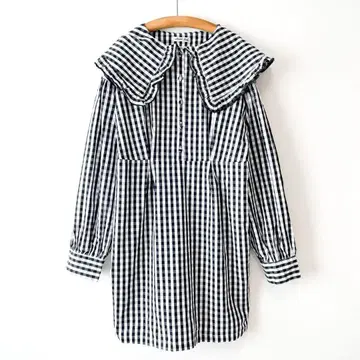 새상품급 FickleBebe 빅 프릴 칼라 원피스 미니 기장 타이트 블랙