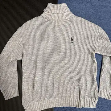U.S. POLO ASSN. 터틀넥 스웨터 그레이