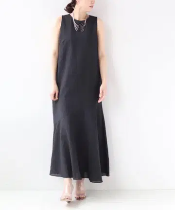 plage sleeveless slash 원피스 블랙 플라주