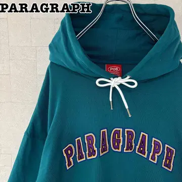 a [초인기] 패러그래프 자수 아치 로고 후드티 칼리지 로고 그린 656