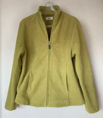 새상품급 플리스 자켓 집업 방한 점퍼 경량 그린 옐로우 컬러