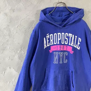 AEROPOPTALE 후드티 풀오버 빅 프린트 M 상당 IW17