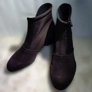 [ fitfit ] 다크 브라운 지퍼 웨지솔 부츠 22cm
