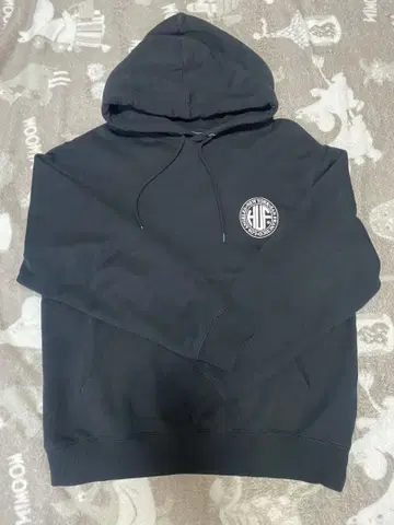 HUF 블랙 후드 부착 후드티