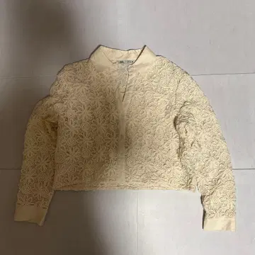 ZARA 크롭 레이스 셔츠 ZARA 긴팔