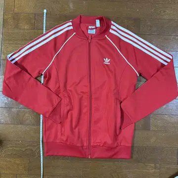 adidas 레드 집업 저지 M