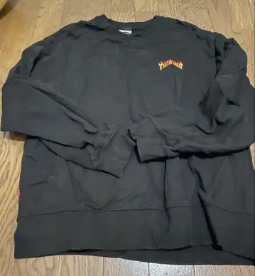 THRASHER 블랙 맨투맨 M