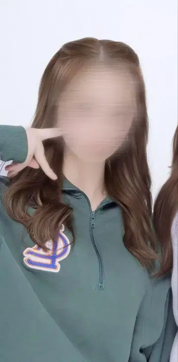 그린 지퍼 후드티