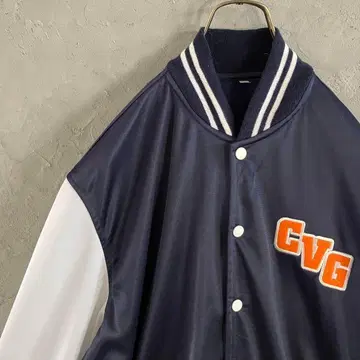 레어 모델 90s 빈티지 저지 백 자수 바시티 자켓 XL LO3