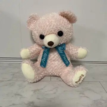 핑크색 곰 봉제 인형 약 30cm