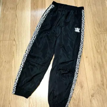 9090 레오파드 무늬 사이드 스트라이프 트랙 팬츠 M