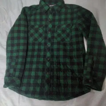 단종 방한 UNIQLO 그린 블랙 체크 셔츠 M