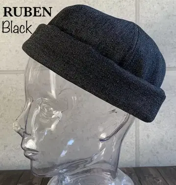 배송비 포함 모자 Ruben 데님 피셔맨 롤 캡 남녀 bk