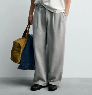 새상품 S 챔피언 ZARA 플리츠 릴랙스 핏 팬츠