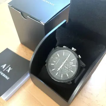 Armani Exchange 블랙 쿼츠 시계