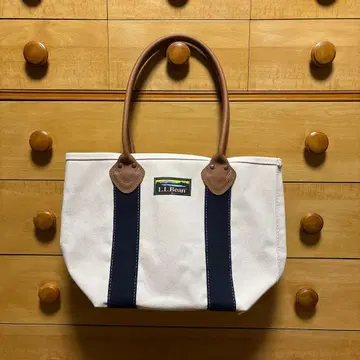 [ L.L.Bean ] 토트백 화이트/네이비 여성용 남성용
