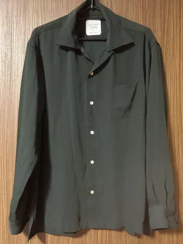 UNITED TOKYO 새틴 오픈 카라 롱 슬리브 셔츠