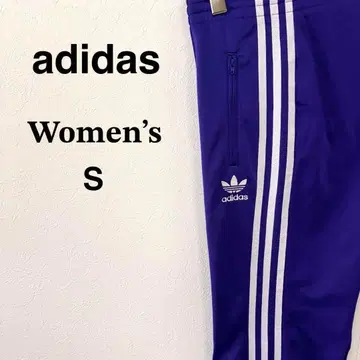 아디다스 오리지널 저지 팬츠 여성용 S 자수 로고 보라색