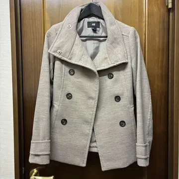 H&M 베이지 더블 브레스트 피코트 EUR 32