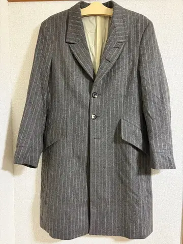 컨디션 최상 XL 폴스미스 컬렉션 체스터 코트 스트라이프 안감 패턴