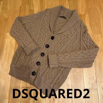 DSQUARED 베이지 케이블 니트 가디건